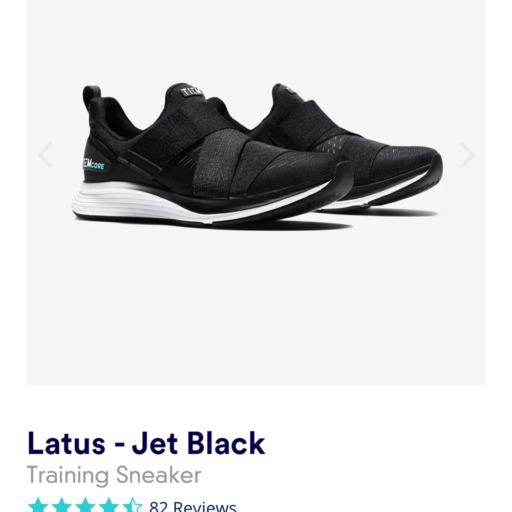 Tiem latus jet black training shoes size 10